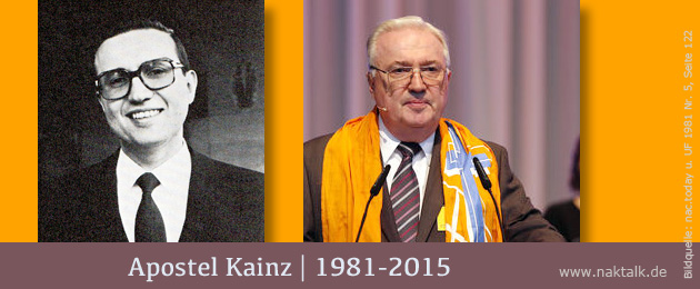 Apostel Kainz im Ruhestand