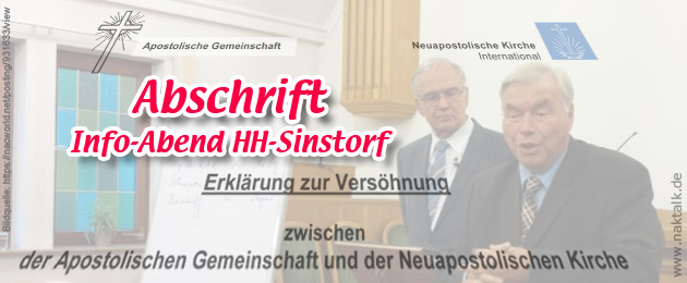 Info-Abend zur Versöhnung Hamburg-Sinstorf