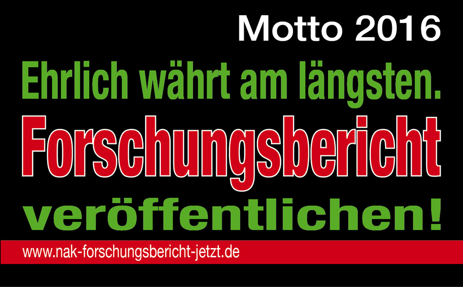 Motto 2016 - NAK Forschungsbericht veröffentlichen