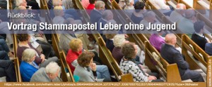 Veranstaltung Stammapostel Leber ohne Jugend