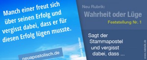 NAK Wahrheit oder Lüge - Feststellung 1