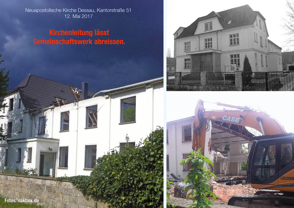 Abriss NAK Kirche Dessau