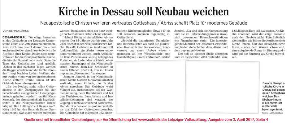 Leipziger Volkszeitung NAK Dessau