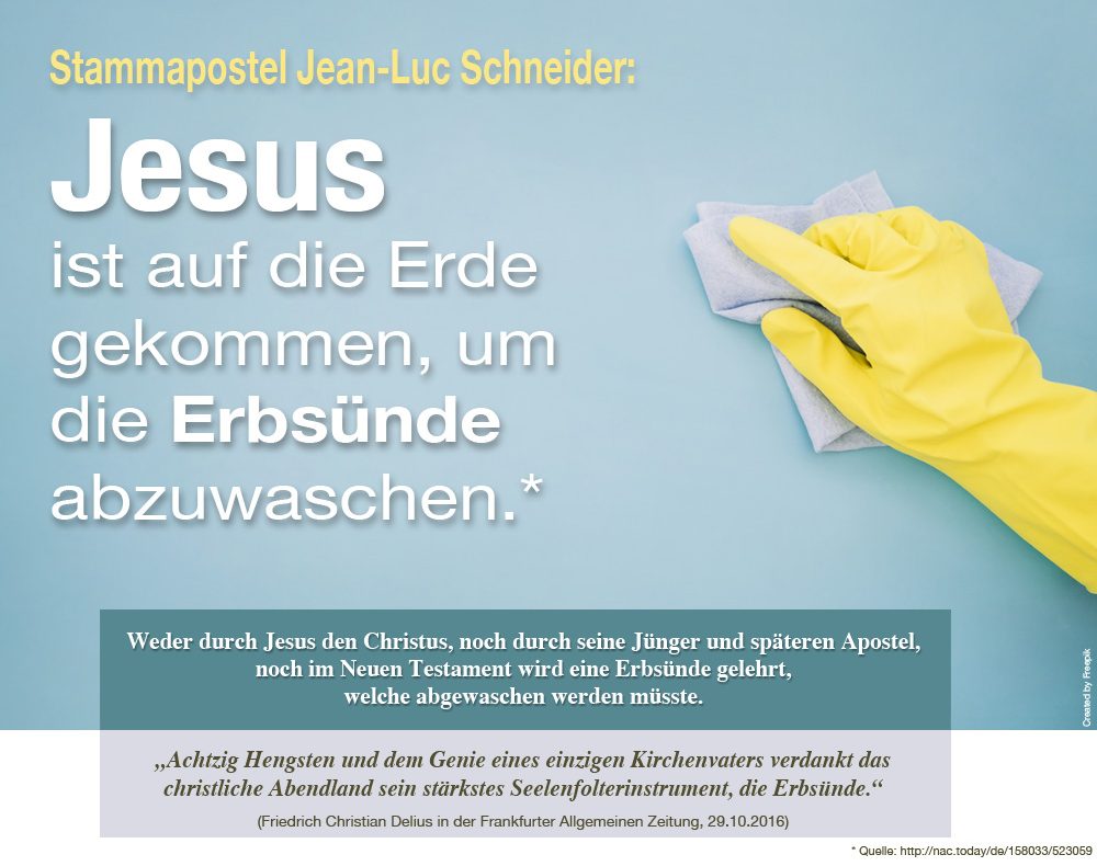 Jesus wäscht die Erbsünde ab