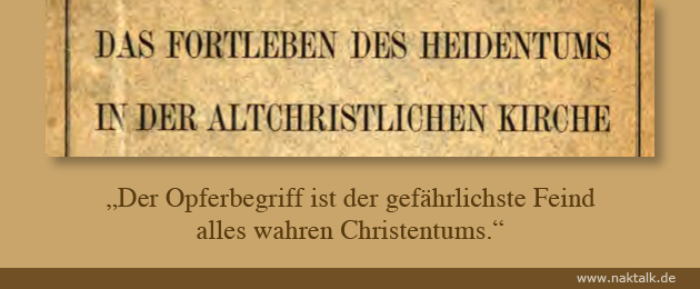 Der heidnische Opferbegriff im Christentum