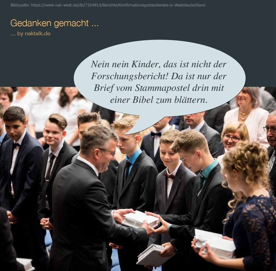 Nein nein Kinder, das ist nicht der Forschungsbericht