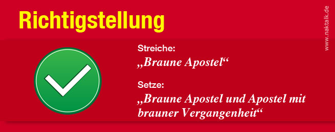 Apostel mit brauner Vergangenheit