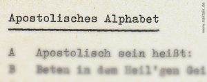 Apostolisches Alphabet 1978
