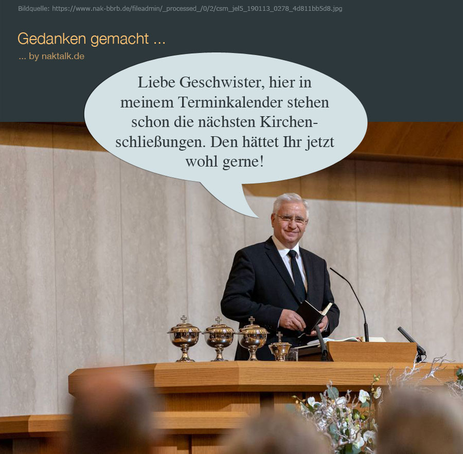 Terminkalender von Bezirksapostel Nadolny