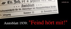 NAK Amtsblatt 1939 Feind hört mit