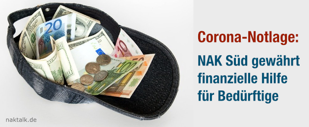Corona-Notlage: NAK Süddeutschland bietet finanzielle Hilfen an